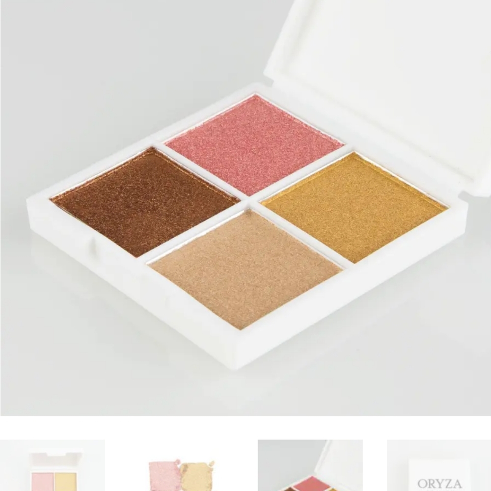 Champagne Shimmer Eyeshadow Quad Palette Oryza Beauty